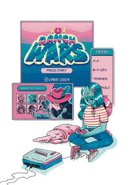 Illustration for the space western zine "Espuelas Siderales"